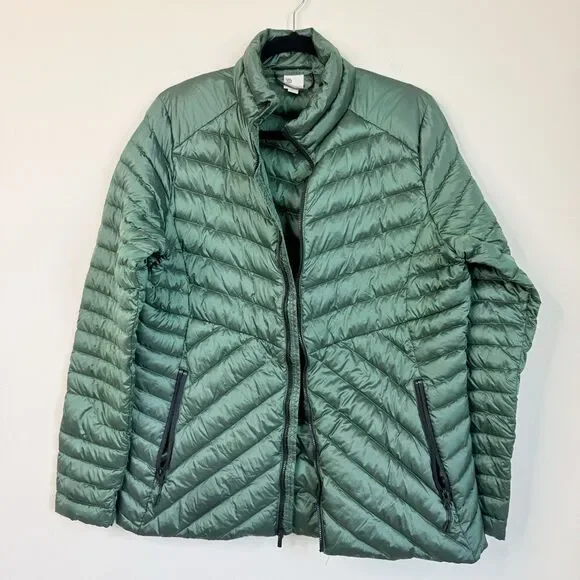 All In Motion Womens Extra Large Lightweight Packable Down Puffer Jacket Green - Picture 7 of 16